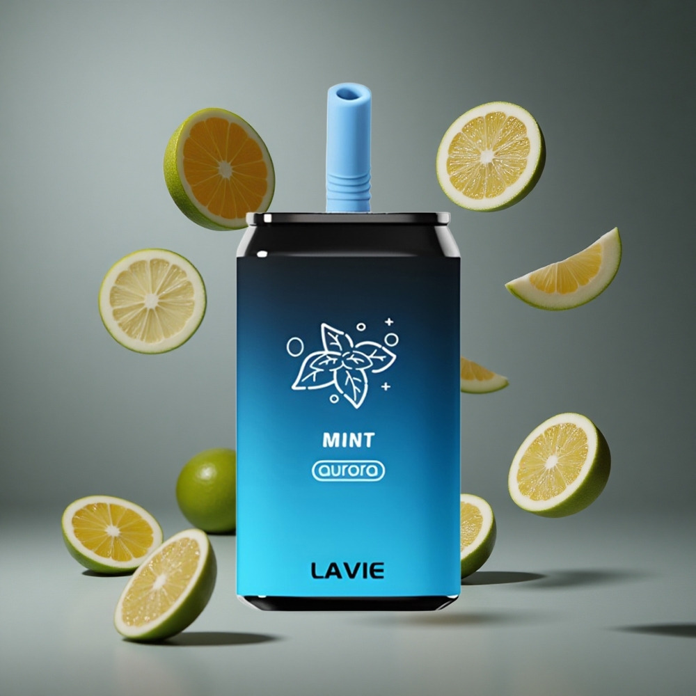 LAVIE Aurora 11000 Пуфове Дисозейбъл Вейп Мента (Тегло: 0,095 кг, Капацитет на е-течност: 22ML, Съдържание на никотин: 0%, 2%, 5%)
