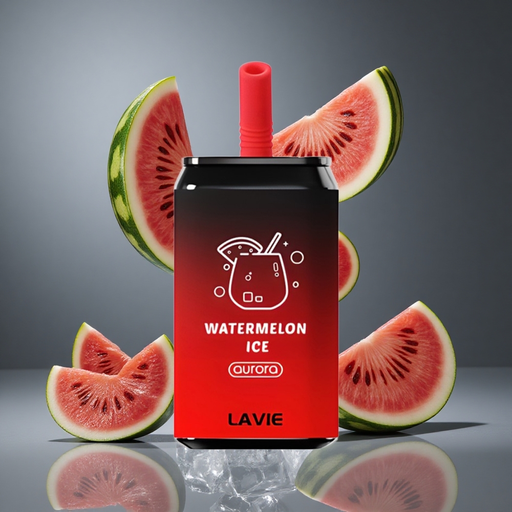 LAVIE Aurora 11000 Пуфса Диспозейбъл Вейп Диня Лед (Тегло: 0.095 кг, Капацитет на е-течност: 22ML, Капацитет на батерията: 650mAh)