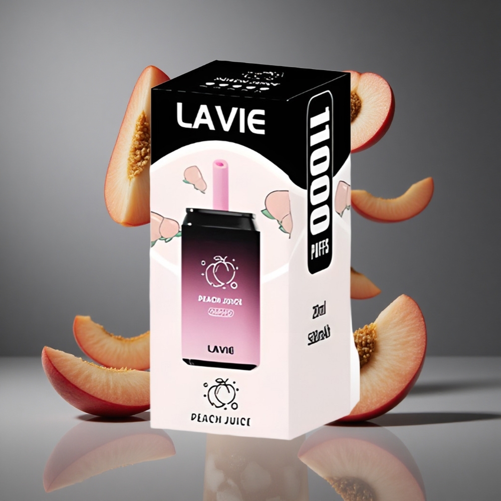 LAVIE Aurora 11000 Пуфса Едноразово Вейп с вкус на праскова, Капацитет на течност: 22ML, Съдържание на никотин: 0%, 2%, 5%