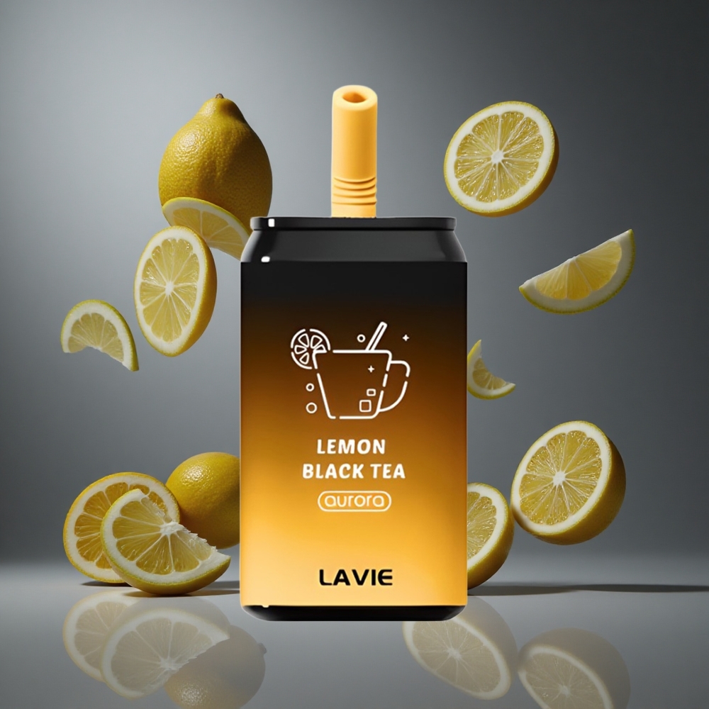 LAVIE Aurora 11000 Пуфса Едноразово Вейп Лимон Черен Чай | Капацитет на течност: 22ML | Съдържание на никотин: 0%, 2%, 5%