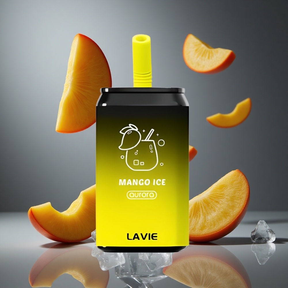 LAVIE Aurora 11000 Пуфове Диспозable Вейп Манго Лед (Тегло: 0.095 кг, Капацитет на е-течност: 22ML, Батерия: 650mAh)