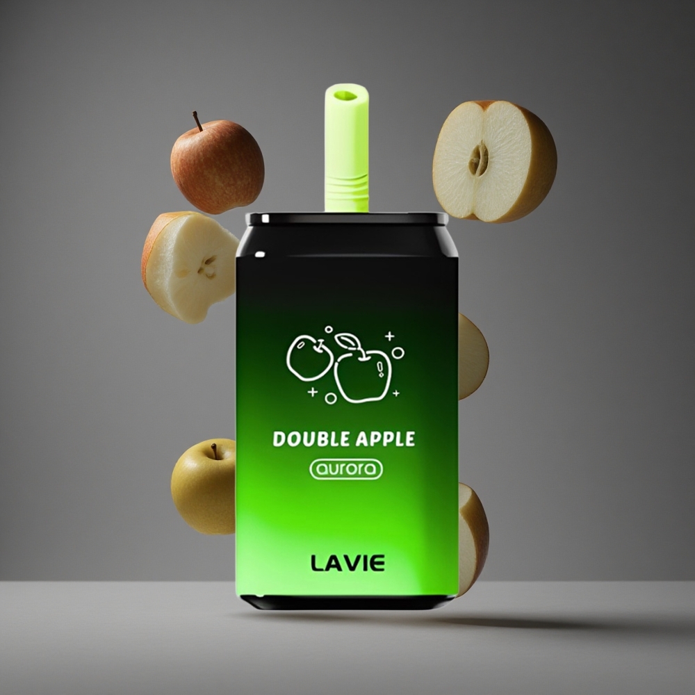 LAVIE Aurora 11000 Пуфове Диспозable Вейп Две Ябълки Тегло: 0.095 кг Капацитет на е-течност: 22ML