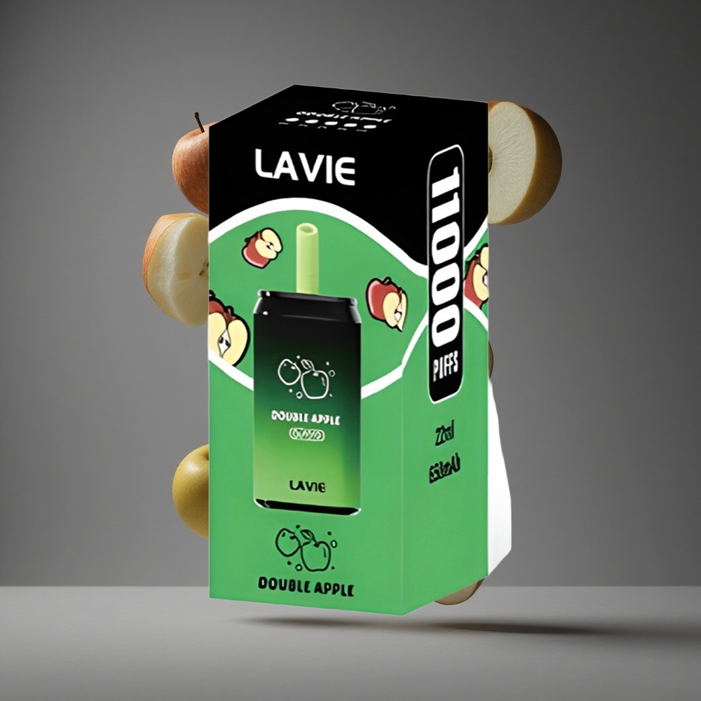 LAVIE Aurora 11000 Пуфове Диспозable Вейп Две Ябълки Тегло: 0.095 кг Капацитет на е-течност: 22ML