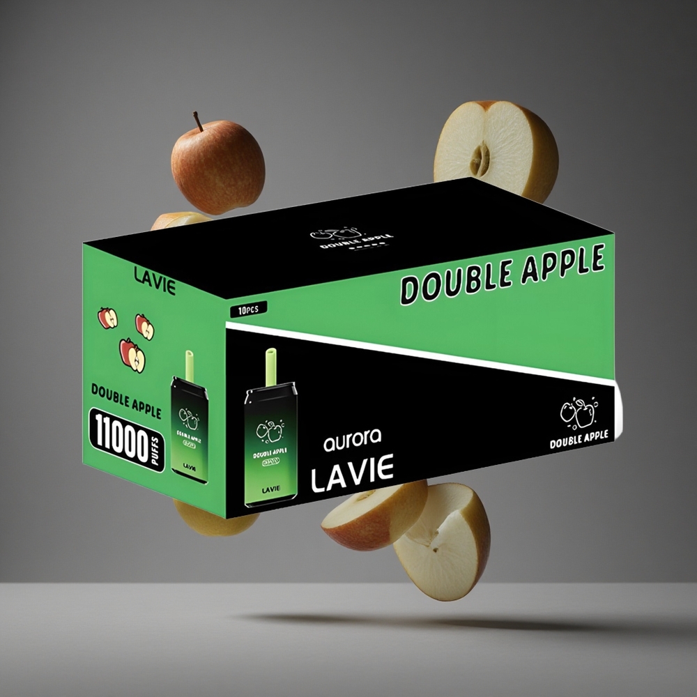 LAVIE Aurora 11000 Пуфове Диспозable Вейп Две Ябълки Тегло: 0.095 кг Капацитет на е-течност: 22ML