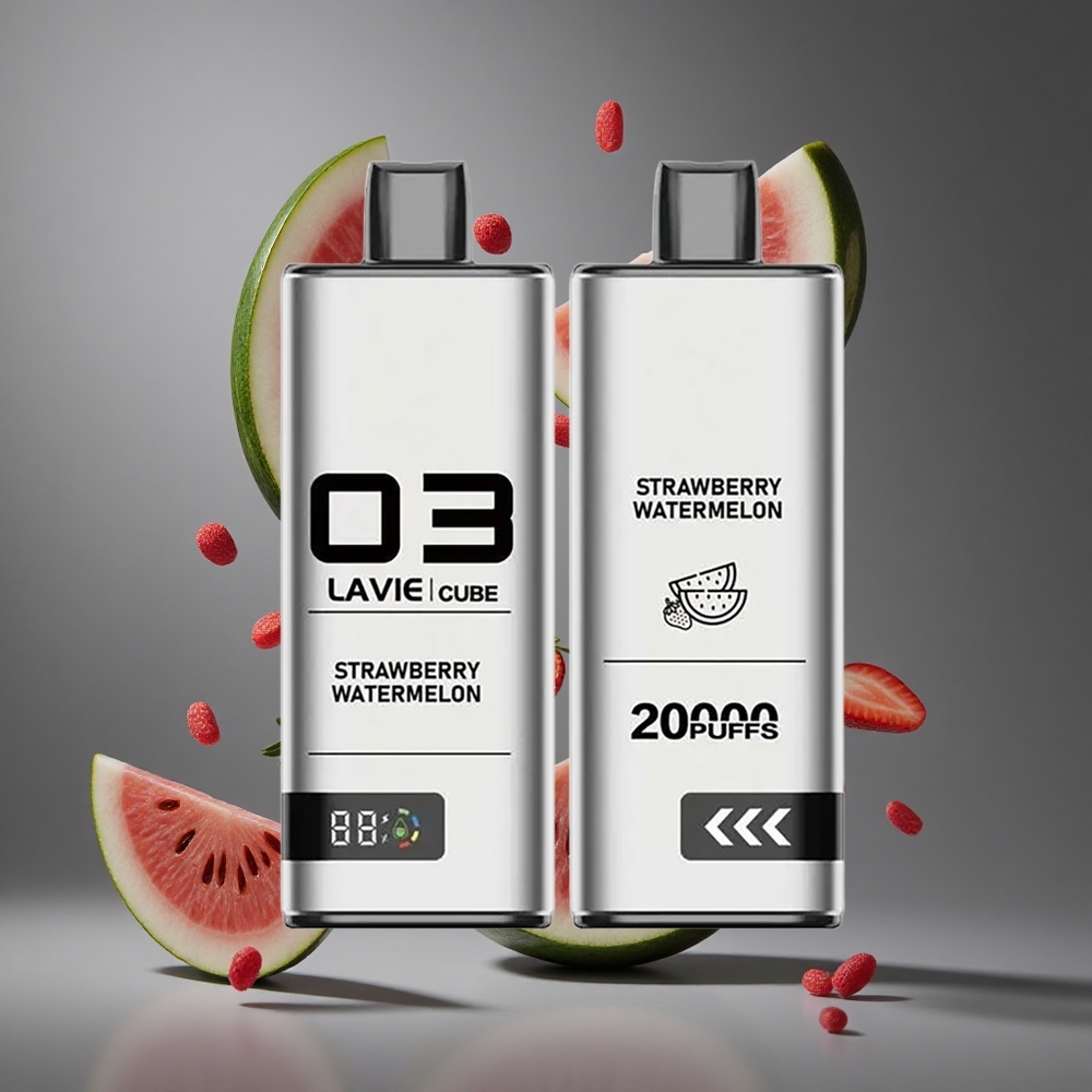 Lavie Cube 20000 Пуфове Диспозable Вейп Ягода Диня SALT NICOTINE: 2%, 5% LIQUID: 28ML