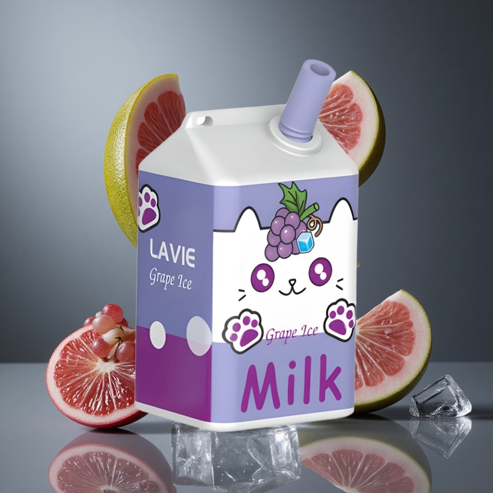 LAVIE Milk 7000 Пуфса Едноразова Вейп Грейп Айс / 16ML / 600mAh