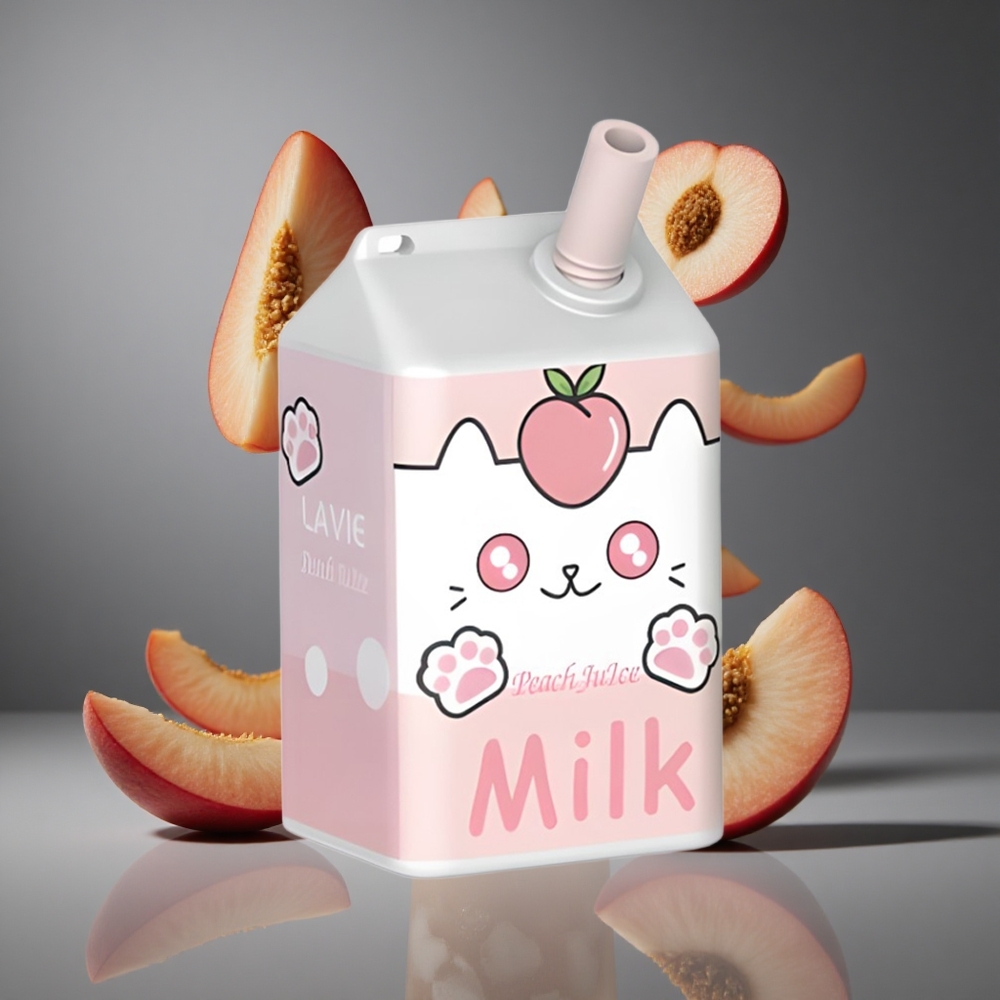 LAVIE Milk 7000 Пуфове Диспозaбъл Вейп прасковов сок 16ML E-течност 600mAh Батерия Type C Зареждане