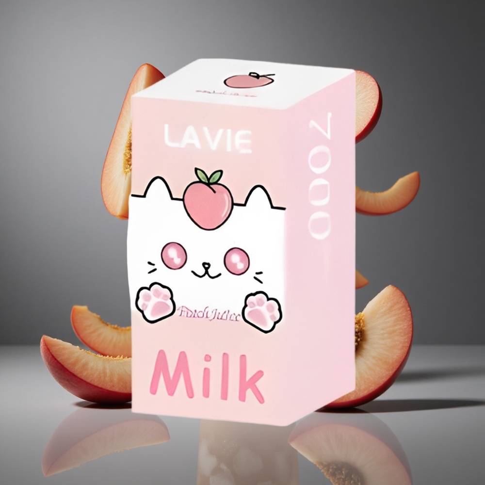 LAVIE Milk 7000 Пуфове Диспозaбъл Вейп прасковов сок 16ML E-течност 600mAh Батерия Type C Зареждане