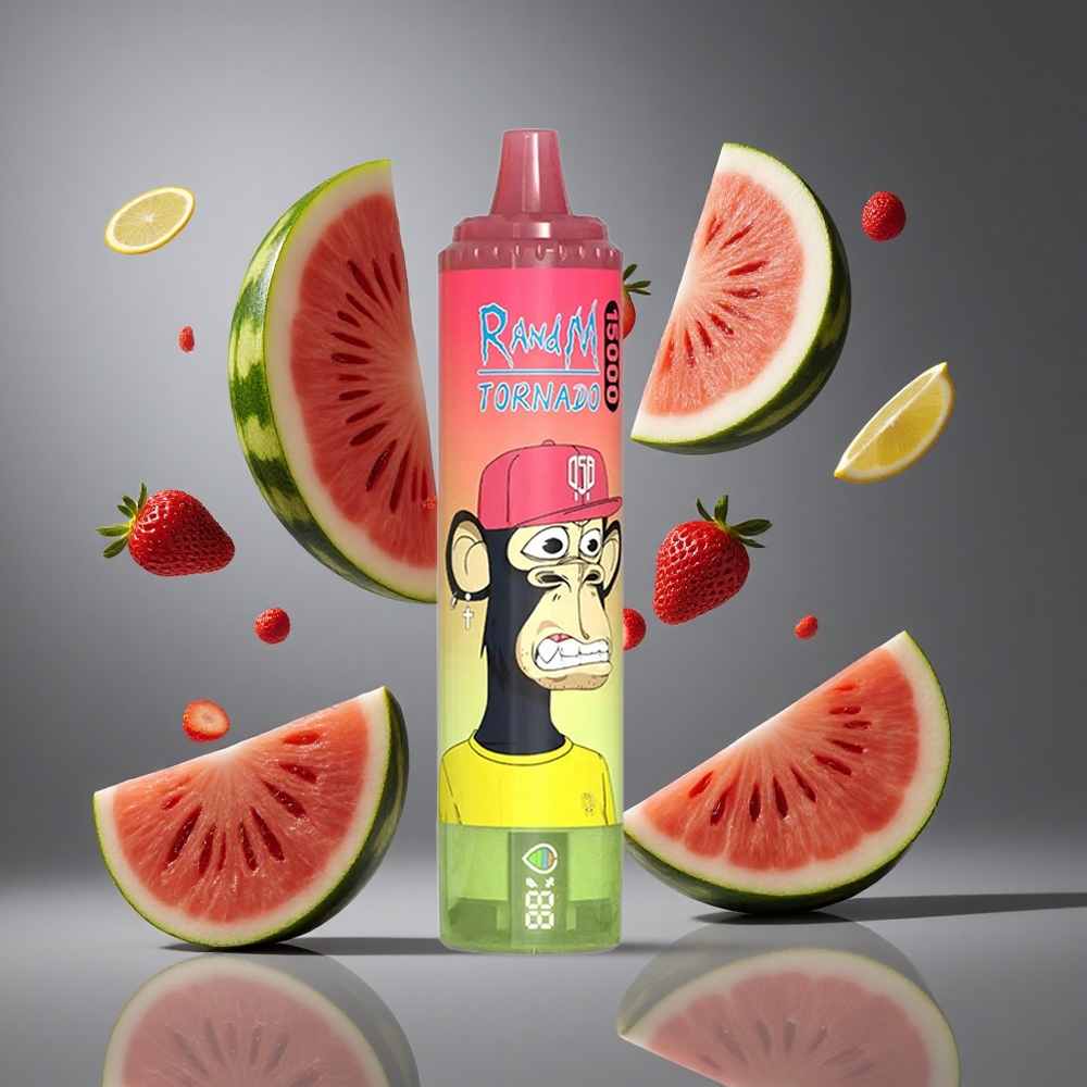 RandM Fumot Tornado 15000 Въздуха с вкус Ягода Диня Лимонада, Капацитет на течност: 25мл, Батерия: 850mAh
