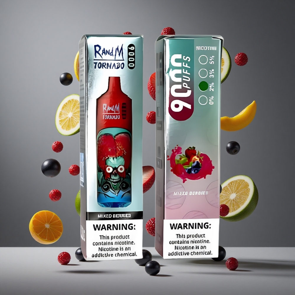 RandM Fumot Tornado 9000 Пуфове Дезодориращ Вейп Смесени Ягоди 850 mAh Презареждаема Батерия 18 mL Е-течност