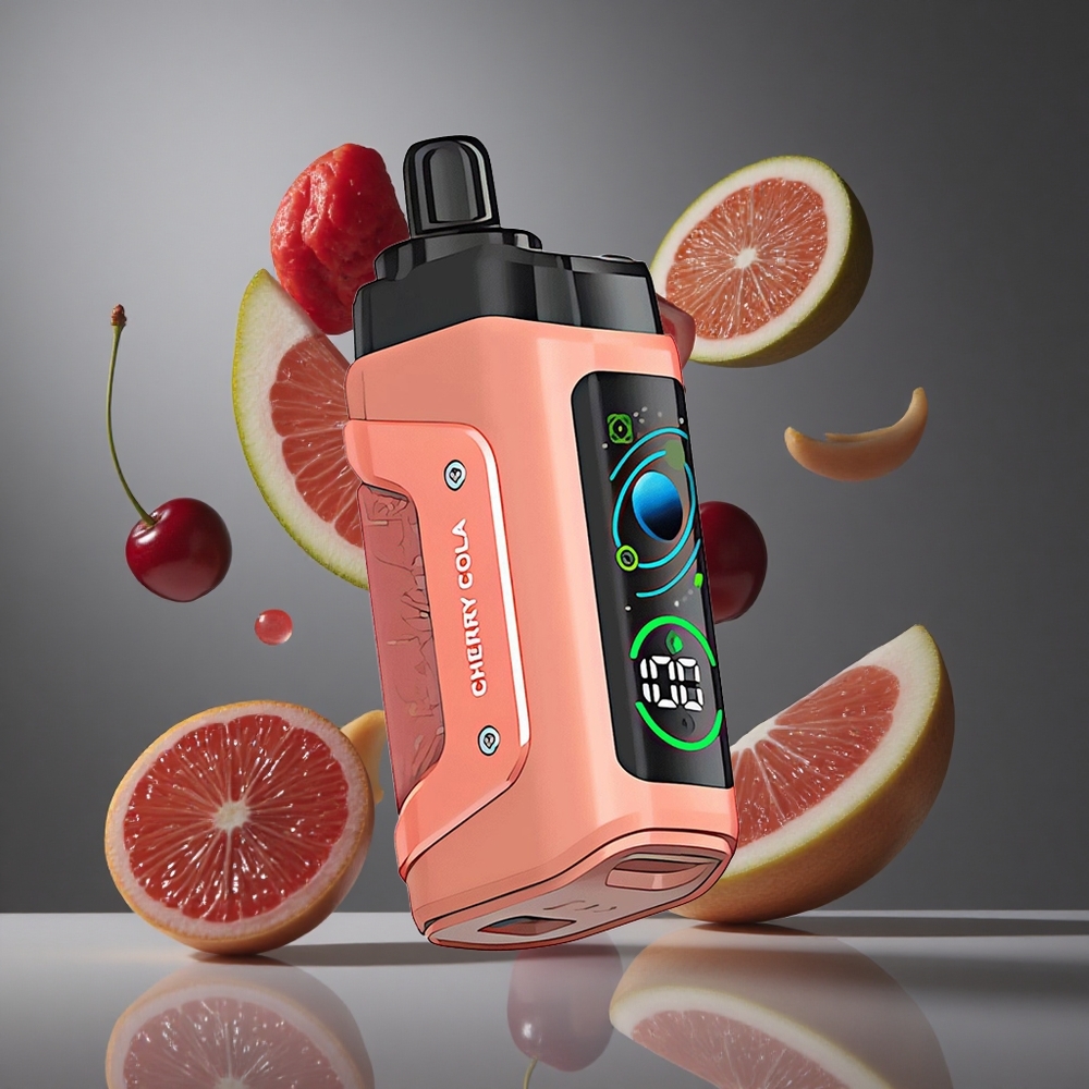 Razz Bar 45000 Въздухоиздухвания Едноразово Вейп Вишна Кола 1.0 Ohm Mesh Coil 20 mg/ml Никотин