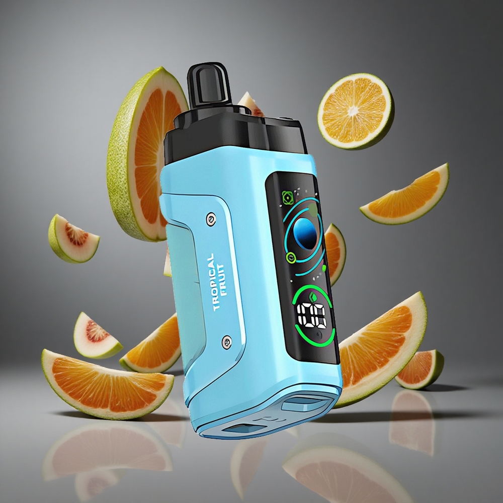 Razz Bar 45000 Въздушни Затягания Диспозейбъл Вейп Тропически Плодове 1.0 Ohm Mesh Coil 650 Mah Battery