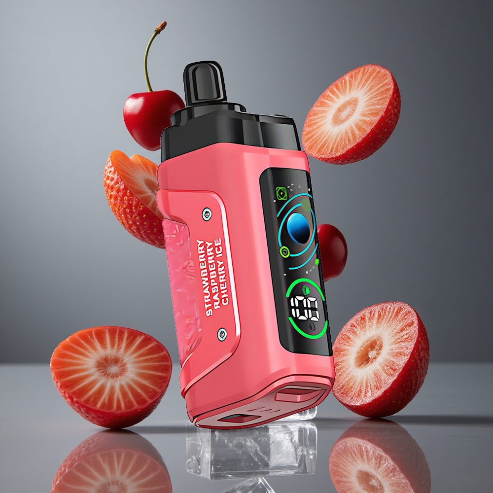 Razz Bar 45000 Пуфове Дисосуеми Вейп Ягода Череша Лед 1.0 Ohm Mesh Coil 650 mAh Батерия
