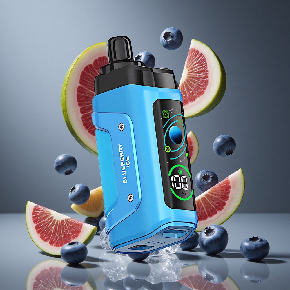 Razz Bar 45000 Пуфове Едноразово Вейп Боровинков Лед 1.0 Ohm Mesh Coil Type-C Зареждащ се