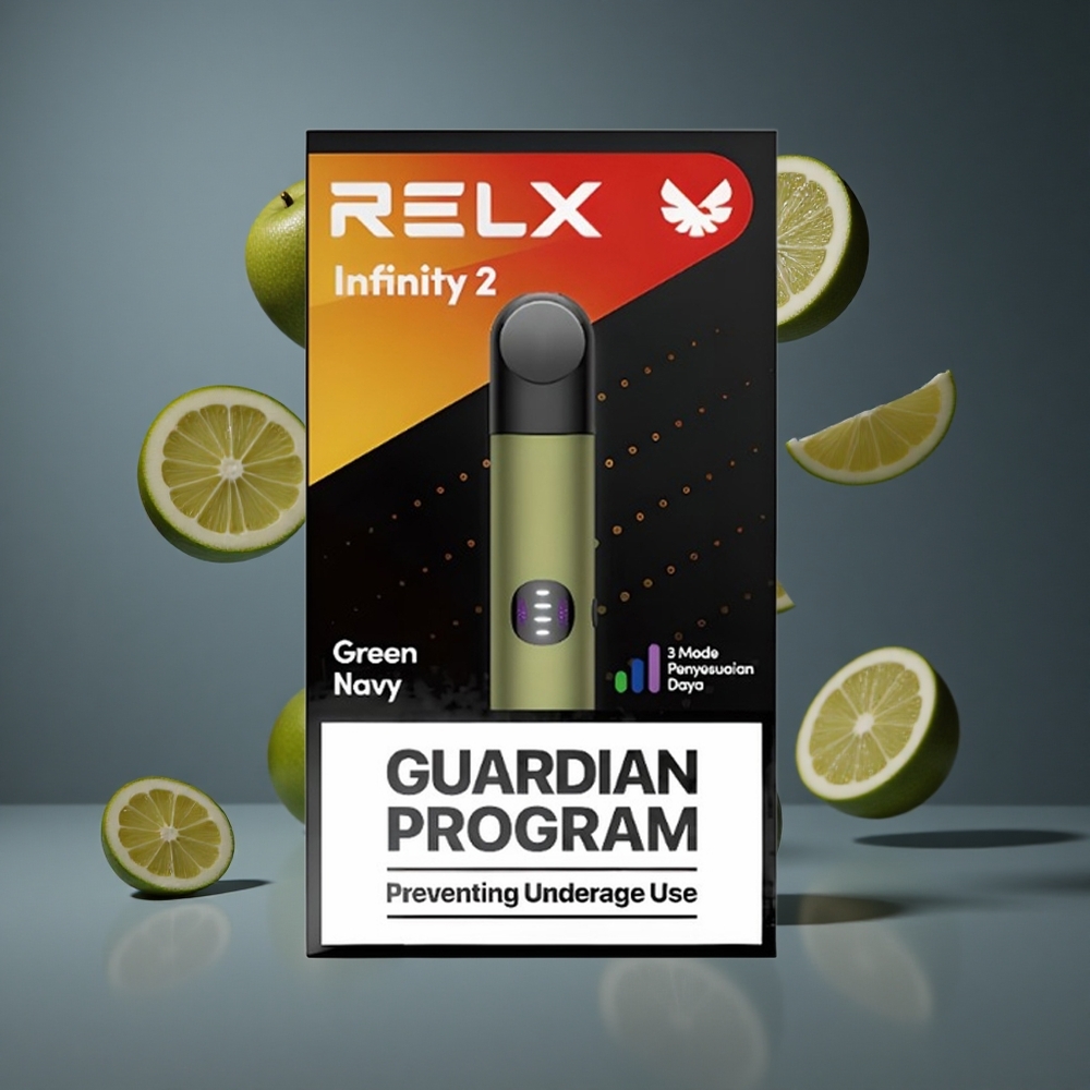 RELX Infinity 2 600-650 пуфа Електронна цигара Зеленосиньо Капацитет на батерията: 440mAh, Капацитет на pod: 1.9 мл