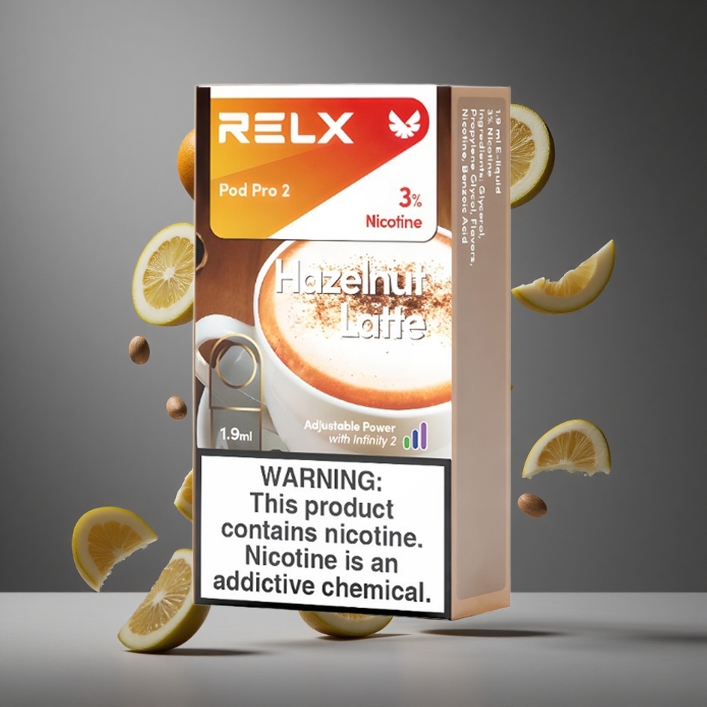RELX Pod Pro 2 600 пуфове Вейп Устройство Лешников Лате Никотин:3% Капацитет:1.9ml