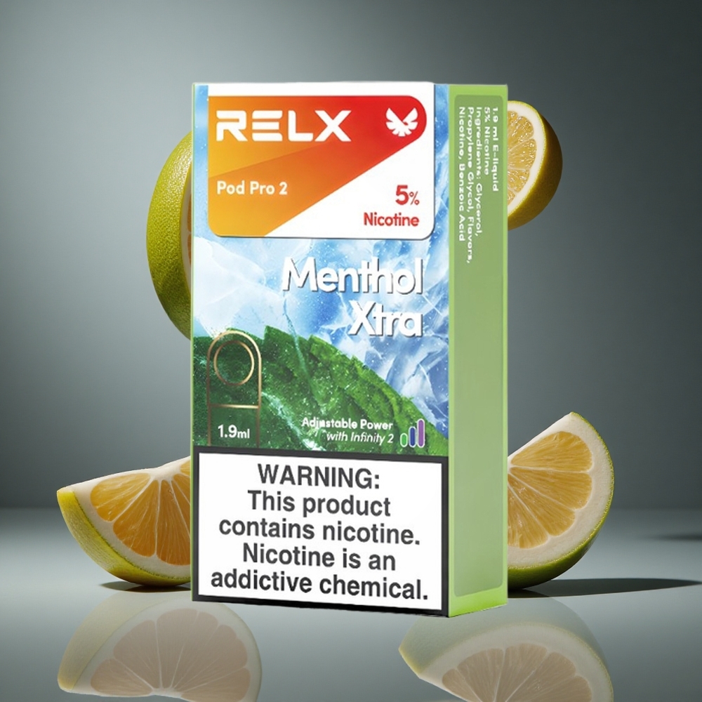 RELX Pod Pro 2 600 пуфовки Ментол Xtra 5% никотин 1.9ml капацитет