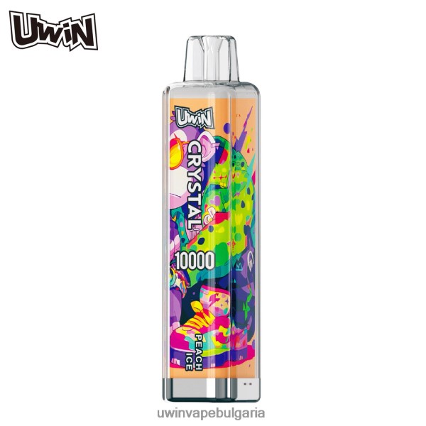 UWIN Vape Bulgaria - UWIN CRYSTAL 10 000 вейпове за еднократна употреба прасковен лед F8X2X10