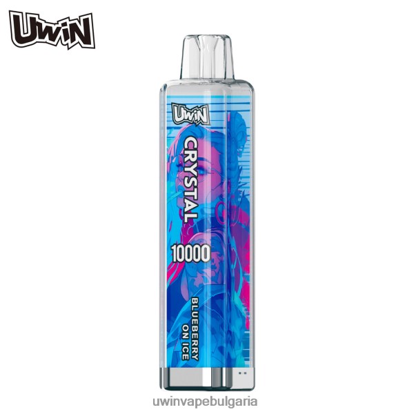 UWIN Vape За Еднократна Употреба - UWIN CRYSTAL 10 000 вейпове за еднократна употреба боровинка върху лед F8X2X4
