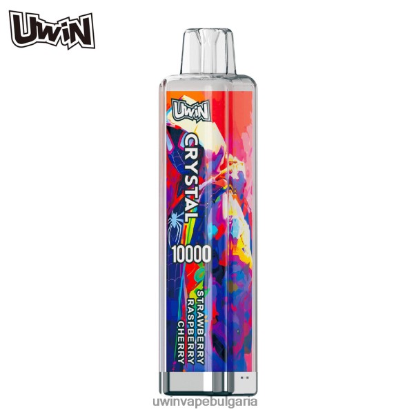 UWIN Vape Електронна Цигара - UWIN CRYSTAL 10 000 вейпове за еднократна употреба ягода малина череша F8X2X7